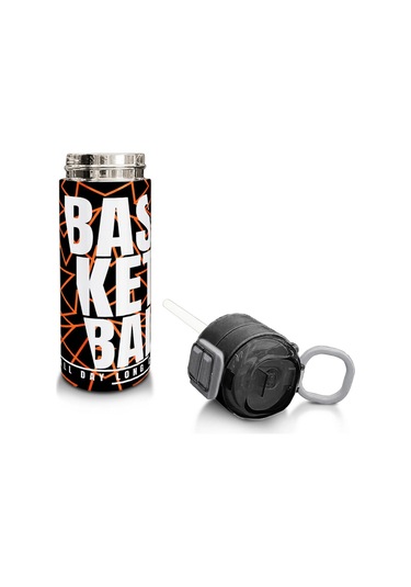 Coral High Kids Siyah Basketbol Desenli Pipetli Ve Direkt İçim Çelik Termos 500 Ml 31852 Siyah - Şeffaf