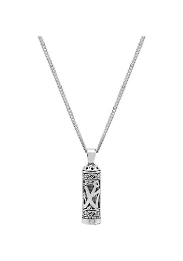 Arapça "Muhammed" Yazılı 925 Ayar Gümüş Cevşen Kolye (429361069)