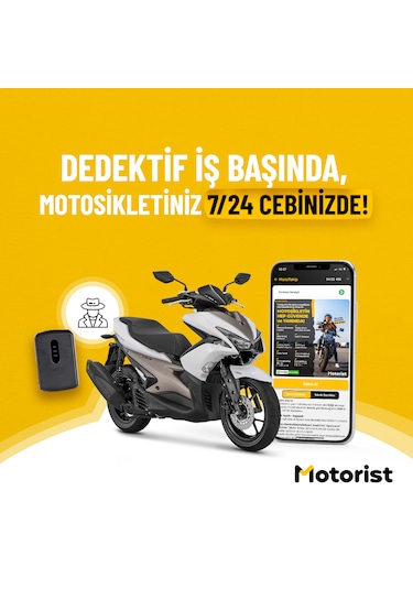 Motorist Motosiklet Takip Sistemi 12 Ay + Siren/buzzer Motorda S