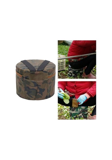 Flybuy Bosphorusboutique 32cm Köpük Dikim Çiftlik Bahçe Tabure Çok Renkli Giyilebilir Çok Renkli