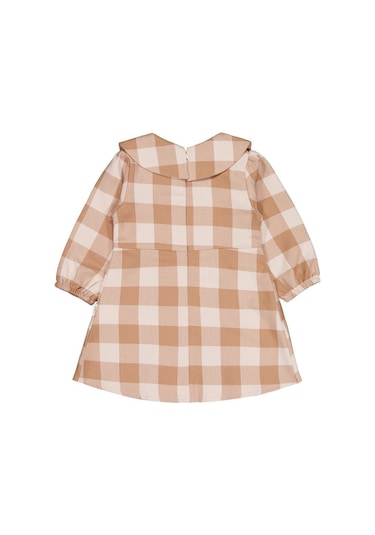 Civil Baby Dama Desen 6-18 Ay Elbise - Kahve