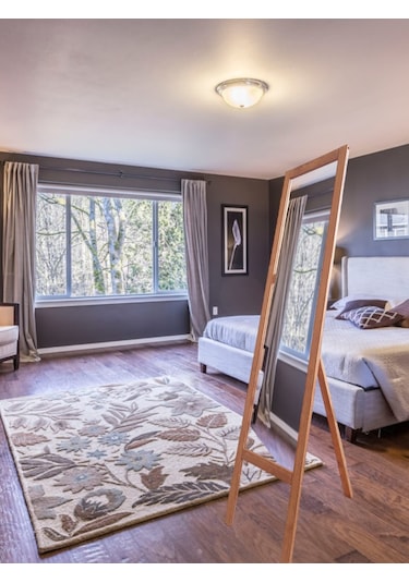 Ahşap Ayaklı Boy Ayna Açık Meşe