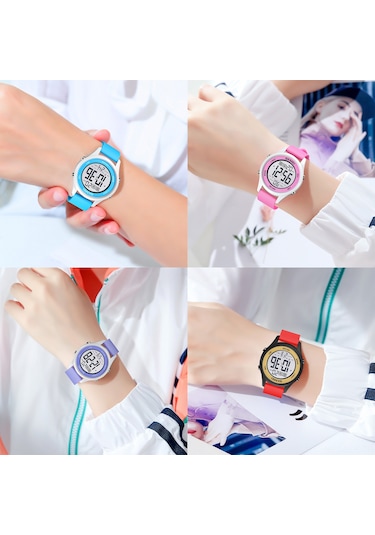 Xindoker Skmeı 1758 Spor Akıllı Saat - 100m Su Geçirmez, Kronometre, Alarm, Gösterge Işığı, Gün/ Tarih, Unisex, Lacivert Çok Renkli