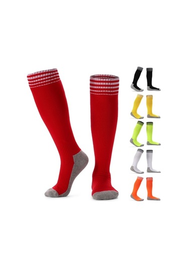 Willowhaven Çocuk Futbol Çorapları Yüksek Tüp, Nefes Alabilir, Erkek Kız Diz Üstü, 8-14 Yaş Çok Renkli