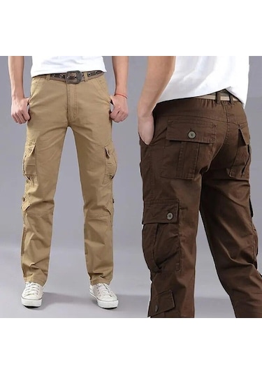 2024 Yeni Erkek Çoklu Cepli Kargo Pantolonu, Gevşek Düz Bacak Açık Hava Çalışma Pantolonu, Erkekler İçin Büyük Boy Askeri Pantolon Kahverengi 2024 Yeni Erkek Çoklu Cepli Kargo Pantolonu, Gevşek Düz Bacak Açık Hava Çalışma Pantolonu, Erkekler İçin Büyük Boy Askeri Pantolon Kahverengi