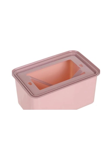 Adet Pembe Doku Tutucu Ev Islak Mendil Saklama Kutusu Masaüstü Tuvalet Kağıdı Saklama Kutusu Peçete Dağıtıcı Plastik Doku Kutusu