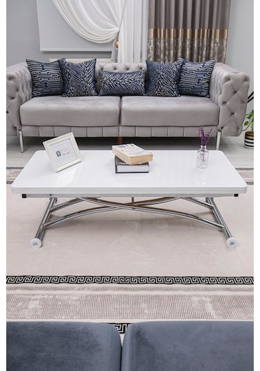 Juppo Üst Tabla Mdf Beyaz Oval Köşe Alt Krom Dışa K