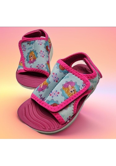 Çocuk Günlük Yazlık Cırtlı Ayarlanabilir Sandalet Fuşya