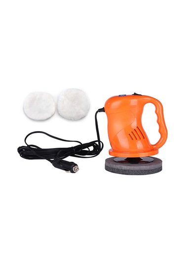 Springsun 12v Elektrikli Araba Cila Ve Parlatma Makinesi, Abs Ve Metal, 40w, 2.6m Kablolu, Tüm Otomobiller İçin Bakım Aleti Turuncu