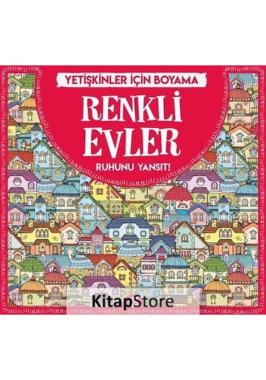 Renkli Evler - Yetişkinler için   Boyama