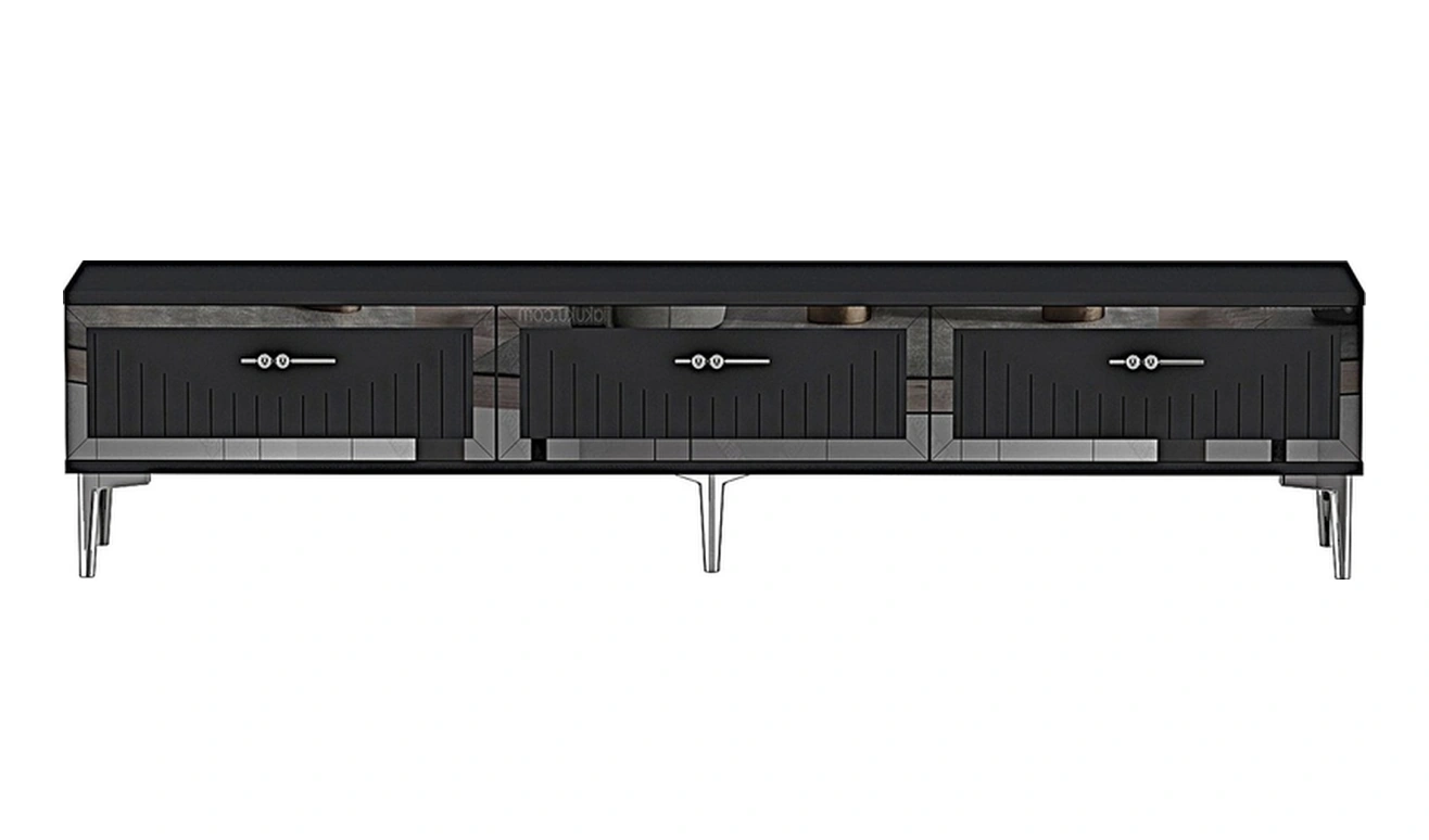 Tsa1802as - Tuna Tv Stand, Tv Sehpası Antrasit-sılver 180cm Antrasit