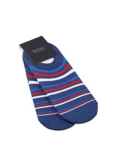 Kırmızı Desenli Pamuklu İkili Babet Çorap 33843 Model56