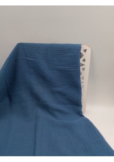 Lüks Müslin Kumaş Indigo