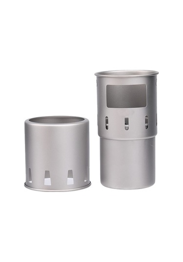 Dancemonkey Taşınabilir Odun Yakan Soba Katlanır Kamp Sobası Açık Hava Yürüyüşü İçin Sırt Çantası Sobası Kamp Sobası Gümüş Gümüş