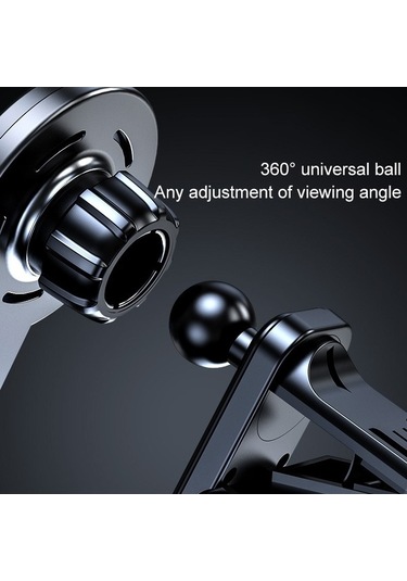 Wondernest K07 15w Maks. Çıkışlı Manyetik Araç Hava Çıkış Braketli Kablosuz Şarj Cihazı Siyah Siyah