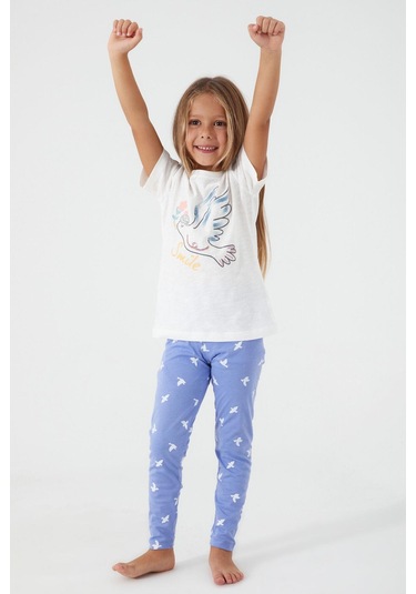 Roly Poly 3075 Bird Smile Kız Çocuk Tayt Takım KREM