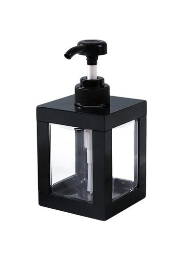 Preslenmiş Losyon Şişeleri Kare Duş Jeli Dağıtım Şişeleri Sabun Duş Jeli Banyo İçin Boş Saklama Şişesi Siyah