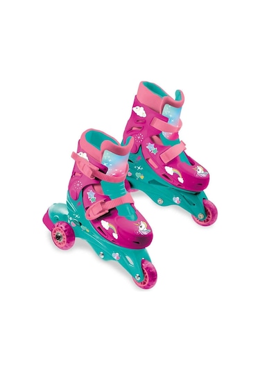 Unicorn Desenli Inline 3 Tekerlekli Paten