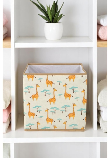 İronika Graffe Dolap İçi Organizer Oyuncak Kutusu Eşya Çamaşır Saklama Sepeti Düzenleyici Kutu 3lü Set Bej