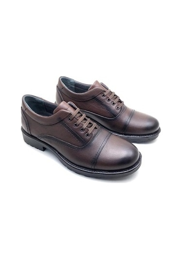 Umut Hakiki Deri Ortopedik Kışlık Erkek Ayakkabı (452308428) Kahverengi