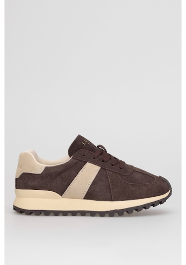 Lufian 122230034 Doris Kadın Hakiki Deri Klasik Sneaker Kahverengi Kahverengi