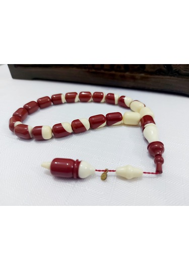 Ahmet Özdemir Usta İmzalı Bordo Bilardo Topu Tesbih 9,5 X 13