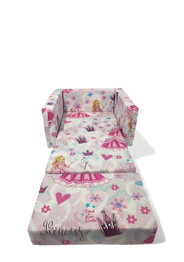 Katlanır Yer Yatağı - Çocuk Koltuğu - Bebek Yatağı 0-5 Yaş Prenses Desen