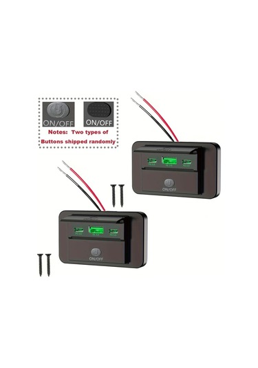 Honeybeeshop 2li Paket G Üç Portlu Usb Araba Hızlı Şarj Soketi Qc3 0 Pd3 0 Araba Şarj Cihazı Duvara Monte Tip C Rv Tekne Kamyon Motosiklet Otobüs