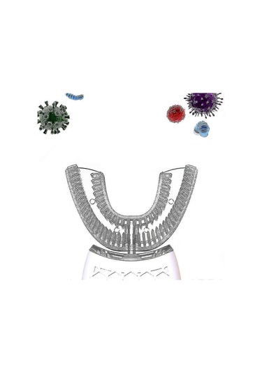 Diş Fırçası, Elektrikli Ultrasonik Diş Fırçası, Silikon U Şeklinde Diş Beyazlatma Bakım Aracı, Yetişkin Elektrikli Diş Fırçası