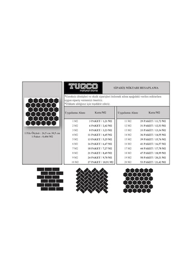 Tuqco Doğaltaş 2" Altıgen (Hexagon) Golden Eskitme Mermer Mozaik