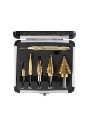 Pazly Titanyum Kaplama Hss Kademeli Matkap Ucu Seti - 5 Adet - Metal, Ahşap Ve Plastik İçin Multifonksiyonel