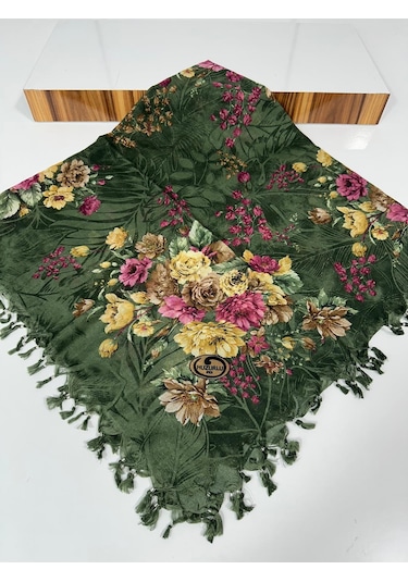 Sökme Boncuklu Pamuk Yazma - 05650 Yeşil