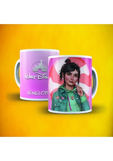 Veneloppe Baskılı Kupa Bardak Beyaz