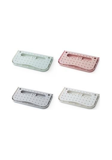 Sones Vakumlu Kupa Çok Fonksiyonlu Katlanır Duvar Askılı Terlik Depolama Rafı Pembe