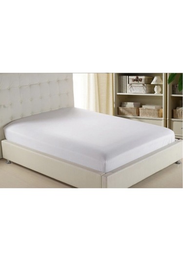 Beyaz Penye Battal Boy Lastikli Çarşaf 180x200