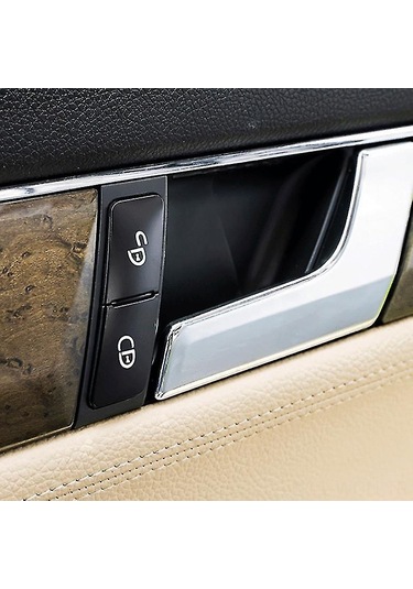 Neevoyu Mercedes A B C E Cla Gla Gle Gl Gls İçin 12 Adet Abspaketli Krom Kapaklı Kapı Kilidi Anahtarı Sticker - Kırıkları Gizle, İç Mekanı Zenginleştir, Kolay Kurulum