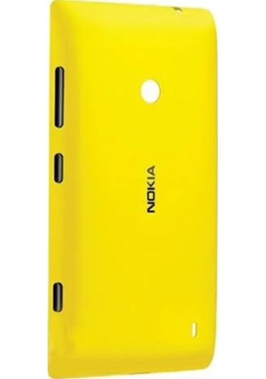 Nokia Lumia 520 Kablosuz Şarj Desteği Arka Kapak Sarı