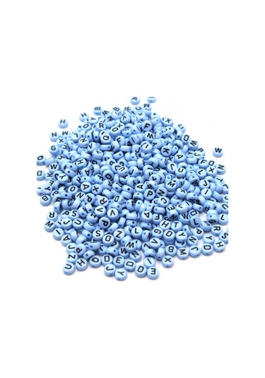 Harf Boncuk Elips Mavi 6 Mm 250 Gr