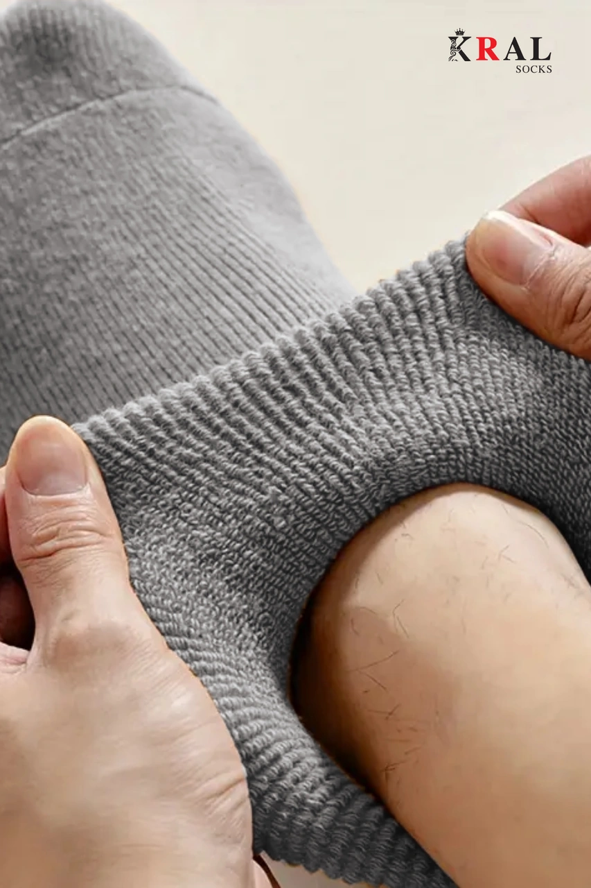 Termal Erkek 5 Çift Pamuklu Kışlık Havlu Karışık Renk Uzun Soket Çorap Asorti