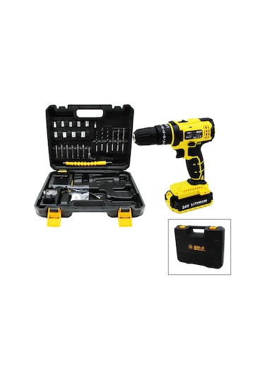 Banco Bn-5 F-136 Stanlıy Sarı 24w Professıonal Şarjlı Darbeli Matkap Seti Çantalı 4434