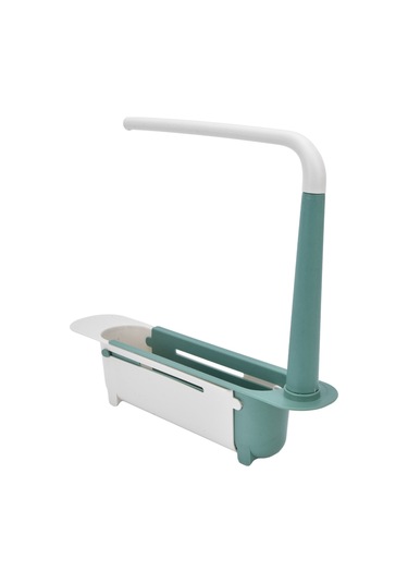 Geeroyoo Sıvı Boşaltma Delikli, Uzatılabilir, Bez Tutucu Özellikli Siyah Mutfak Lavabo Depolama Rafı Renk Rastgele Siyah