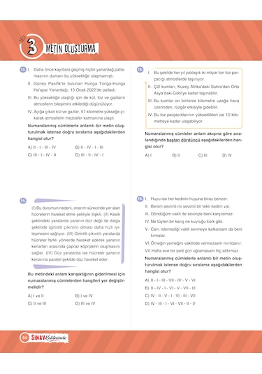 Sınav Yayınları 6. Sınıf Paragraf Soru Bankası