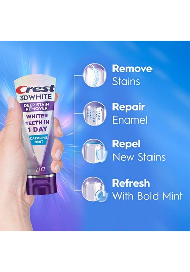 Crest 3dwhite Brilliance Deep Stain Remover Dazzling Mint Diş Macunu 59gr Beyazlık