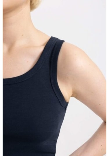 DeFacto Slim Fit Dar Kesim U Yaka Ribana Atlet C9826AXNSNV42