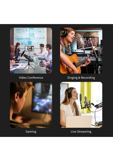 Lemestar "profesyonel Usb Mikrofon Seti - Bilgisayar, Kayıt, Konferans Ve Yayın İçin Komple Ekipman"