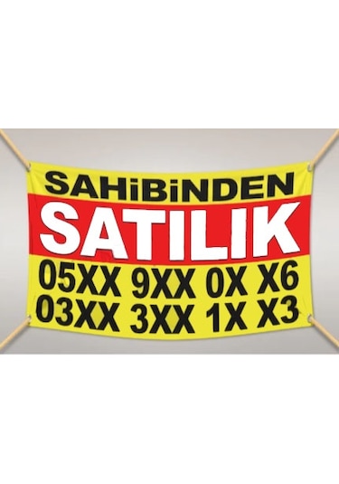 Sahibinden Satılık Branda Afiş Pankart Vinil 70 x 100 CM