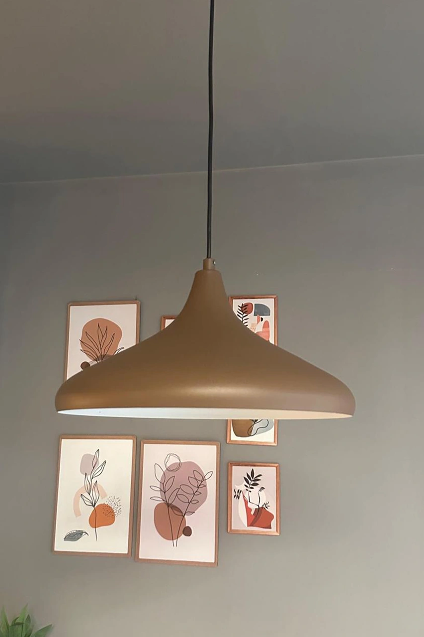 Champion Sütlü Kahve Tekli Avize Kafe Iç Mekan Salon Oturma Odası Mutfak Yatak Odası Sarkıt Modeli Sütlü Kahve