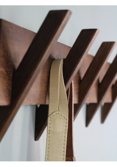 El Yapımı Masif Ceviz Ağacı Dekoratif Duvar Askısı