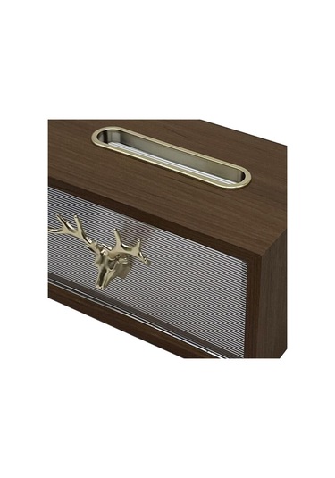 Suntek Doku Kutusu Kapağı Peçete Organizatör Çok Yönlü Kahverengi