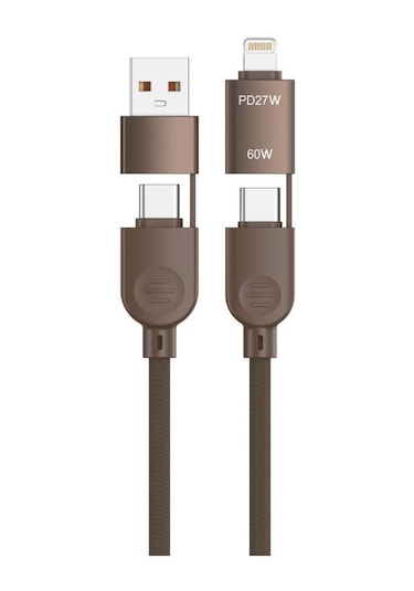 Torima U17 4 İn-1 Type-C To Type-C And Ligthning USB 85 W 100 CM Hızlı Şarj Ve Data Kablosu